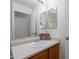 Bathroom with bright vanity and an oversized mirror at 2745 W Sunshine Butte Dr, San Tan Valley, AZ 85144