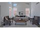 Spacious living room with high ceilings, modern furniture, and ample natural light at 3233 E Sequoia Dr, Phoenix, AZ 85050