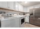 Bright laundry room with modern appliances, ample cabinet space, and a convenient utility sink at 4106 E Muirwood Dr, Phoenix, AZ 85048