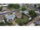 This aerial view shows the layout of the home and its backyard relative to neighboring properties at 549 N Olive --, Mesa, AZ 85203