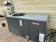 Exterior shot of a Goodman HVAC unit, highlighting its placement and the surrounding gravel at 7750 E Broadway Rd # 123, Mesa, AZ 85208