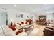 Spacious living room with hardwood floors, white sofas, a piano, and ample natural light at 8907 N 85Th Way, Scottsdale, AZ 85258