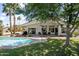 Beautiful backyard oasis with a sparkling pool and covered patio, perfect for outdoor entertaining at 108 E Horseshoe Ave, Gilbert, AZ 85296