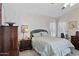 Cozy bedroom with floral wallpaper and a comfortable bed at 17030 N 57Th St, Scottsdale, AZ 85254