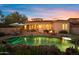 Stunning backyard showcasing a pool with lush landscaping and a tranquil ambiance with the property at 18500 N 95Th St, Scottsdale, AZ 85255