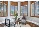 Cozy sitting area with armchairs and wood shutters offering natural light and neighborhood views at 2527 E Beechnut Ct, Chandler, AZ 85249