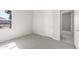 Bedroom featuring neutral walls, gray carpet and a window for natural light at 26139 S 225Th Way, Queen Creek, AZ 85142