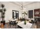 Chic community dining area with modern lighting, marble tables, and stylish decor at 26682 S 230Th St, Queen Creek, AZ 85142