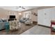 Cozy living room featuring neutral paint, comfortable furniture, and ample natural light at 3021 S Evergreen Rd, Tempe, AZ 85282