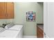 Functional laundry room with modern washer, dryer, and cabinet storage at 3233 N 37Th St # 5, Phoenix, AZ 85018
