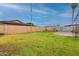 Fenced backyard with a grassy area at 4160 W Granada Rd, Phoenix, AZ 85009
