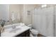 Bathroom featuring a modern vanity, toilet, and shower at 5649 E Desert Forest Trl, Cave Creek, AZ 85331