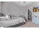 Bedroom with a closet and gray walls, offering ample storage and a clean, modern aesthetic at 6026 E Sonoran Trl, Scottsdale, AZ 85266