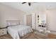 Bedroom with a vanity, carpet floors and neutral color palette at 633 W Aster Ct, Chandler, AZ 85248