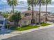 Aesthetic front view of a two-story home featuring a tile roof and well-manicured landscaping at 633 W Aster Ct, Chandler, AZ 85248