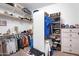 Spacious walk-in closet with ample storage space and organized clothing racks and shelves at 633 W Aster Ct, Chandler, AZ 85248