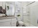Clean bathroom with modern fixtures, glass-enclosed shower, and ample natural light creating a fresh ambiance at 670 S Beebe St, Gilbert, AZ 85296