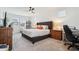 Stylish main bedroom with modern accents, comfortable bedding, and plenty of natural light creates a serene space at 670 S Beebe St, Gilbert, AZ 85296