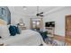 Beautiful main bedroom with a seating area, ensuite bathroom and backyard access at 7130 E Saddleback St # 58, Mesa, AZ 85207