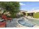 Inviting pool and spa with lush landscaping, perfect for outdoor relaxation and entertainment at 13249 E Summit Dr, Scottsdale, AZ 85259
