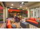Relaxing outdoor patio with comfortable seating and views of the beautifully landscaped backyard at 29344 N 132Nd Ln, Peoria, AZ 85383