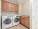 Modern laundry room featuring cabinetry and appliances at 3613 W Plymouth Dr, Anthem, AZ 85086