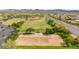 Aerial image of sand volleyball courts with mountain views, offering outdoor recreational opportunities at 3613 W Plymouth Dr, Anthem, AZ 85086