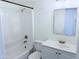Bathroom with a shower-tub combo and a vanity with a mirror at 4124 N 81St St, Scottsdale, AZ 85251