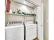 Laundry room featuring a washer, dryer, and shelving above at 4301 N 21St St # 3, Phoenix, AZ 85016