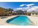 Community pool boasts clear blue water, a lounging area, and well-maintained landscaping at 510 N Alma School Rd # 252, Mesa, AZ 85201