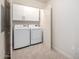 Convenient laundry room with modern washer and dryer, storage cabinets, and ample space at 5450 E Deer Valley Dr # 4199, Phoenix, AZ 85054