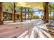 Inviting splash pad surrounded by palm trees and shade structures for Gathering fun at 9764 E Radioactive Dr, Mesa, AZ 85212