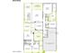 Detailed first-floor plan highlighting the layout of rooms including living, kitchen, bedrooms, and garage at 9775 S 36Th Ln, Laveen, AZ 85339