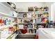 This organized laundry room features ample shelving, ensuring abundant storage space for supplies at 13359 W Post Dr, Surprise, AZ 85374