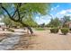 Beautifully landscaped common area with walking paths and mature trees at 1945 W Renaissance Ave, Apache Junction, AZ 85120