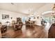 Open floor plan with hardwood floors and natural light at 3440 E Topeka Dr, Phoenix, AZ 85050