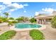 Inviting pool and spa with mature landscape creating a private backyard oasis at 3440 E Topeka Dr, Phoenix, AZ 85050