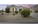 Landscaped front yard featuring native plants, desert landscaping, and a charming single-story home at 35773 N Loemann Dr, San Tan Valley, AZ 85143