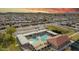 Aerial image of community pool and lounge area at 4655 E Farmdale Ave, Mesa, AZ 85206
