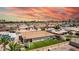 Aerial view of the property and neighborhood highlighting the well-maintained backyard and surrounding homes at 4655 E Farmdale Ave, Mesa, AZ 85206