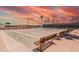 Outdoor shuffleboard court with seating, perfect for outdoor recreation and socializing at 4655 E Farmdale Ave, Mesa, AZ 85206