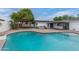 Gorgeous swimming pool surrounded by lush landscaping and a spacious patio area at 6019 E Windsor Ave, Scottsdale, AZ 85257