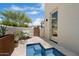 Cozy outdoor swimming pool with a small private courtyard at 9022 E Diamond Rim Dr, Scottsdale, AZ 85255