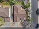 Aerial shot showcasing the property layout, landscaping, and neighborhood at 10923 E Flower Ave, Mesa, AZ 85208