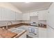 Well-equipped kitchen with white cabinets and wood countertops at 13521 E Butler St, Chandler, AZ 85225