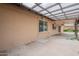Covered patio perfect for outdoor seating and relaxation by the private yard at 2502 S Mollera Cir, Mesa, AZ 85210
