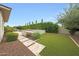 Beautifully landscaped backyard with a pool, hot tub, and lush green lawn, ideal for outdoor living at 2735 E King Bird Dr, Gilbert, AZ 85297