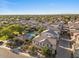 A scenic aerial view of a well-planned residential community featuring a refreshing swimming pool at 2868 E Binner Dr, Chandler, AZ 85225