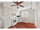 Clean and spacious kitchen with white cabinets and retro tile floor at 3532 N Carhill Ave, Scottsdale, AZ 85251