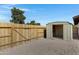 Storage shed and wooden fence at 407 E Orion St, Tempe, AZ 85283